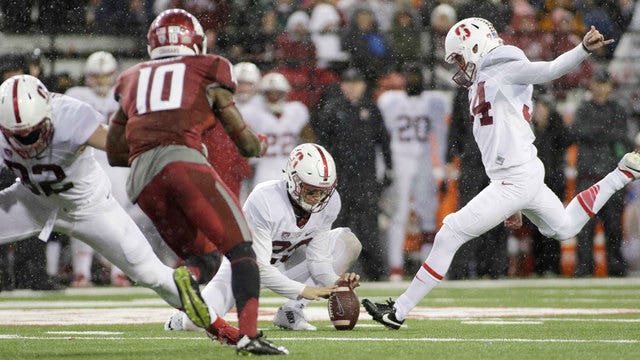Powell misses last FG, No. 8 Stanford beats Washington State