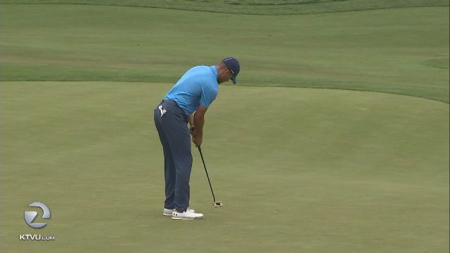 Stephen Curry heats up after slow start in pro golf debut