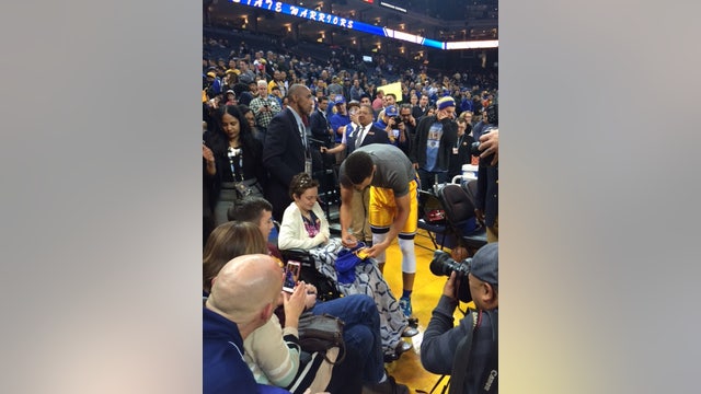 Girl battling terminal illness meets Steph Curry