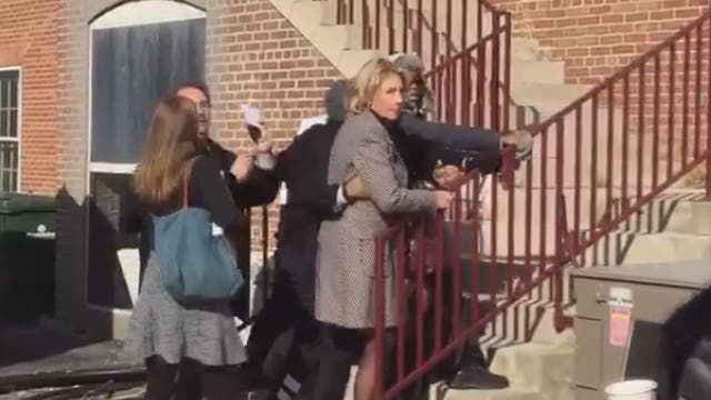VIDEO: Protesters block Betsy DeVos from entering DC school