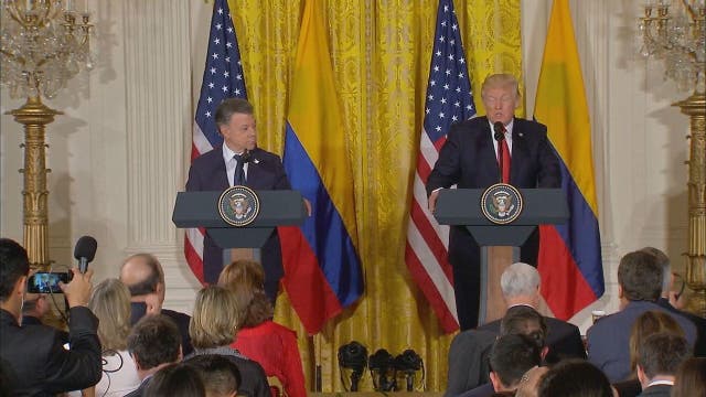 Trump welcomes Colombia's president to the White House
