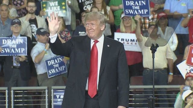 Trump campaigns in Pennsylvania as hurricane pounds Florida
