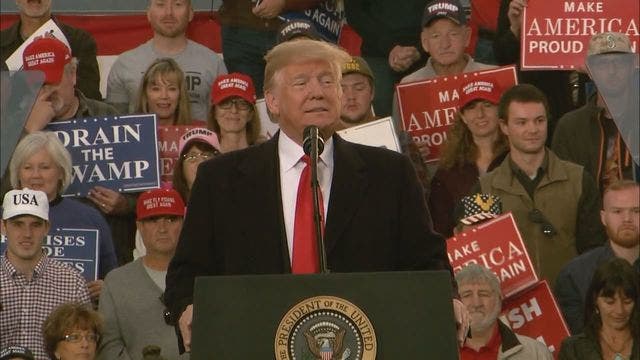 Trump says without evidence that Dems are behind 'caravan'