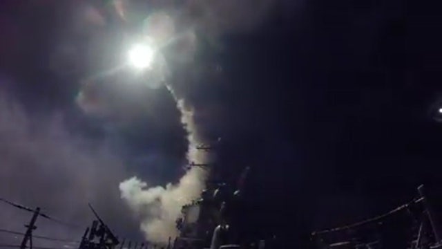 Russian warship steams toward US destroyers that launched Syria strikes