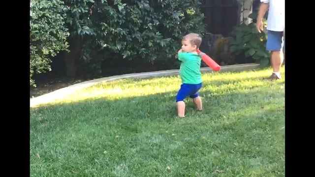 That Kid's Got Game: Two-year-old East Bay slugger 'bored' hitting balls off the tee