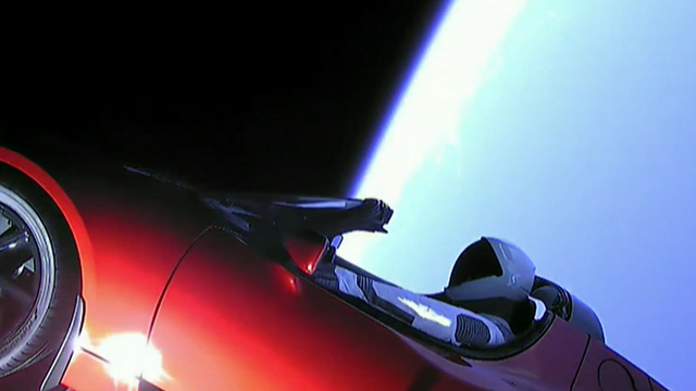 Space sports car now flying toward asteroid belt beyond Mars