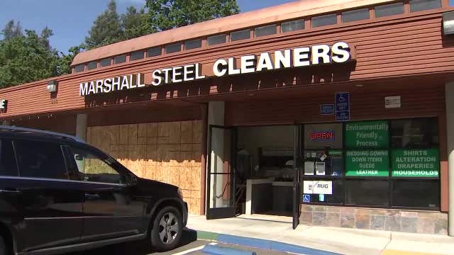 Tesla crashes into Lafayette dry cleaner, causes major damage