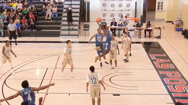 That Kid's Got Game: high school senior had to 'spice it up a little' with alley-oop to himself