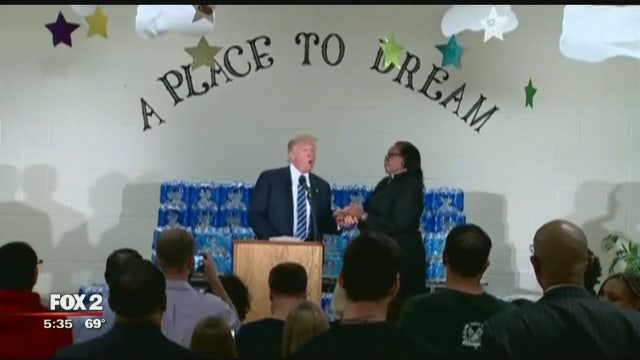Trump fires back at Flint pastor interruption: 'something was up'