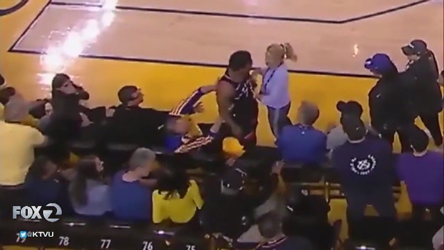 Warriors minority owner fined $500K, banned for 1 year after shoving Raptors' player