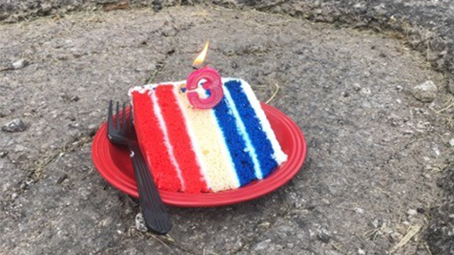 Man throws birthday party for 3-month-old pothole: ‘I didn't sing to him'