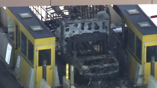 CHP: Box truck 'burst into flames' at Benicia-Martinez Bridge; lanes closed