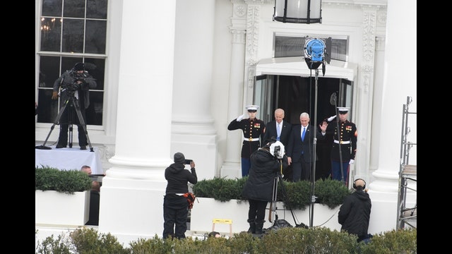 Former Vice President Joe Biden rides commuter train home