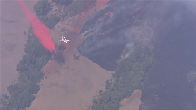 35-acre vegetation fire burning on Black Mountain near Nicasio
