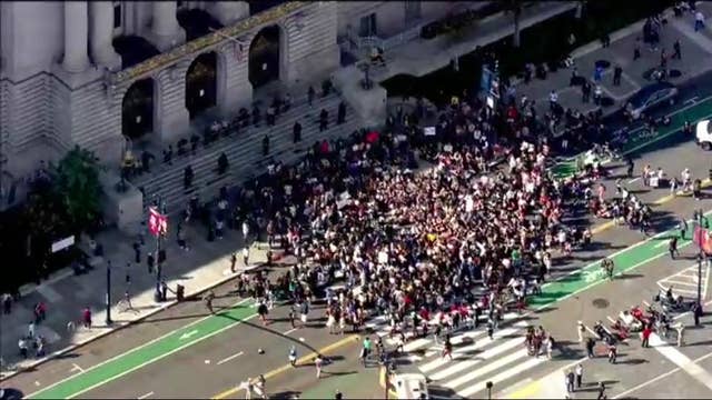 Students march through San Francisco for Trump protest