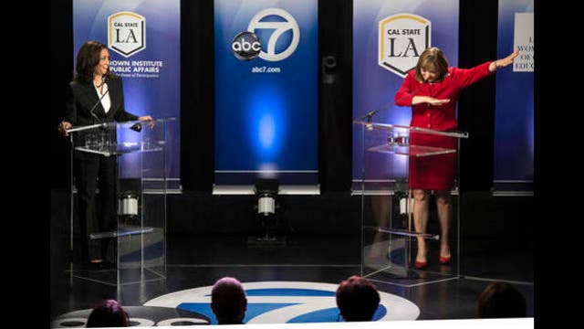 California Senate candidate gets buzz with 'debate dab'