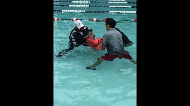Deer joins Berkeley swim class