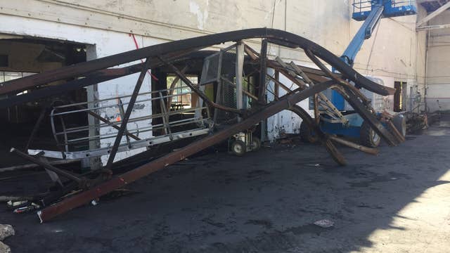 Aftermath of the massive fire that ripped through Emeryville-Oakland border