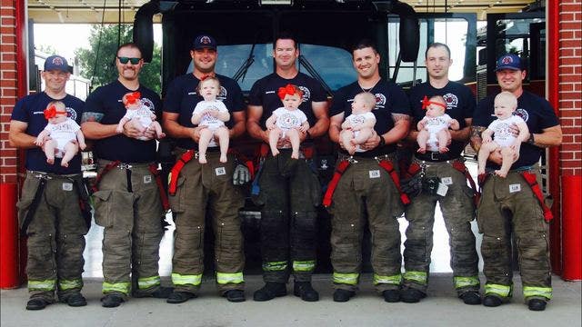 7 Oklahoma firefighters go viral after becoming fathers within months of each other