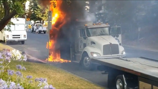 Concord: Fuel truck engulfed in flames extinguished by firefighters