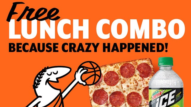 Free lunch at Little Caesars today for UMBC's March Madness win