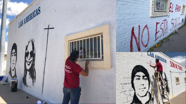 Parkland father painting mural in El Paso adds message of support: 'El Paso no está solo'