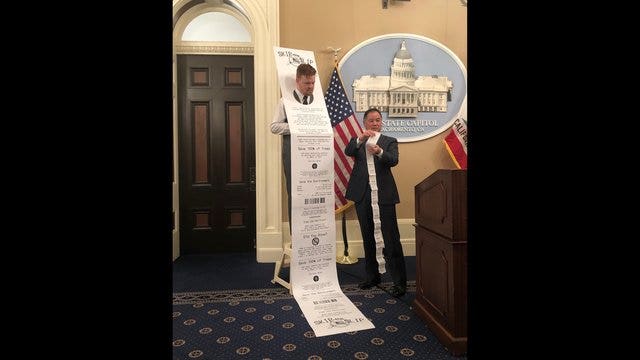 Bill proposes phasing out paper receipts for purchases in the drug store