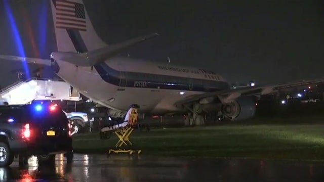 Pence plane slides off runway at NYC's LaGuardia Airport