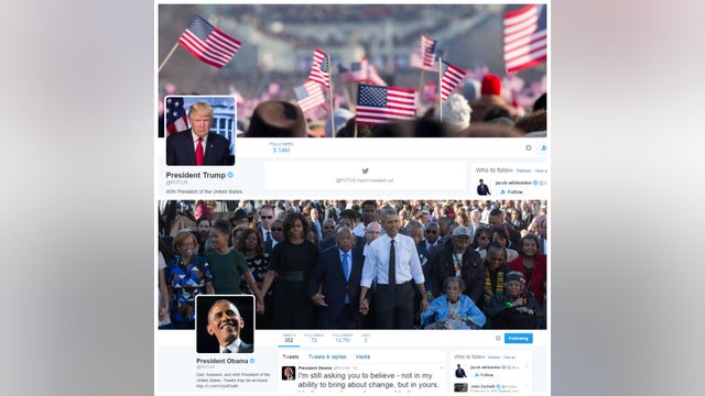 White House Twitter and web page change