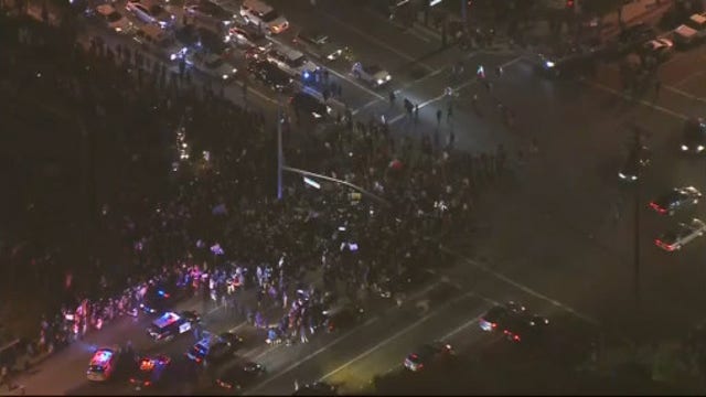 Protesters at Trump Rally in Costa Mesa