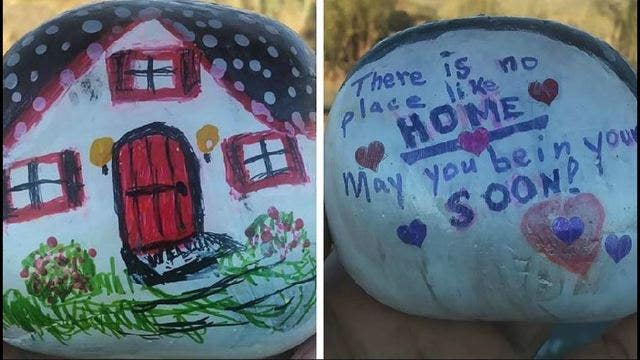 Family finds message of hope on a rock at Coffey Park home
