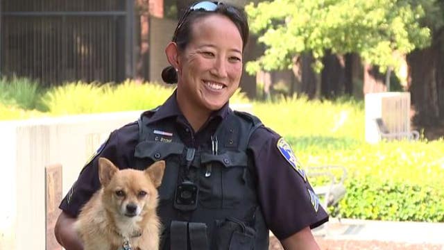 Vacaville officer adopts dog she saved from fire