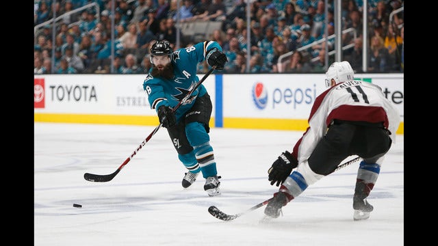 Avalanche beat Sharks 4-3 to even series at game apiece