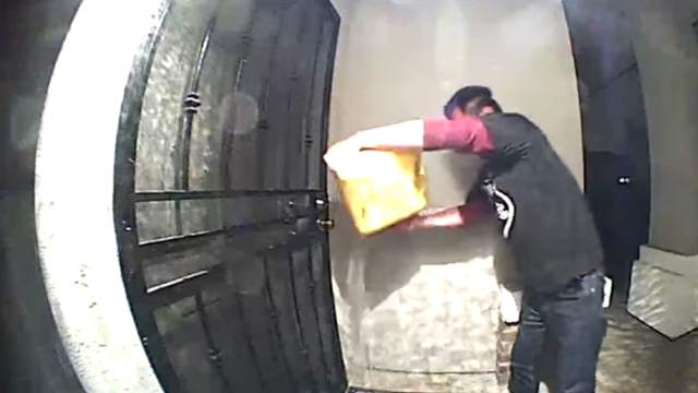 Stockton man pours diesel fuel on neighbor's doorstep and attempts to light, video shows