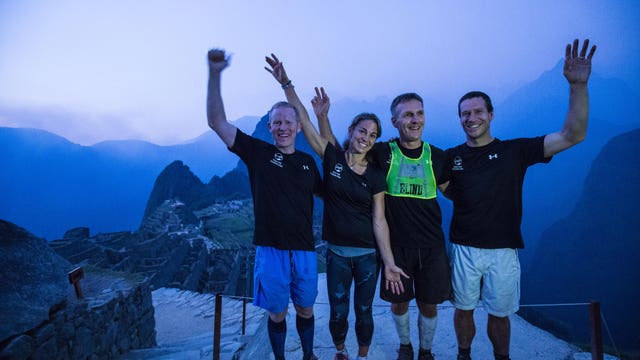 Runner becomes first blind person to climb to Machu Picchu in one day