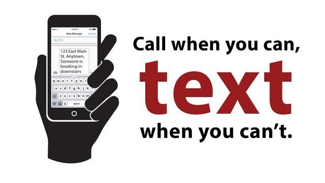 You can now text 911 in San Mateo Co., but only if you can't call