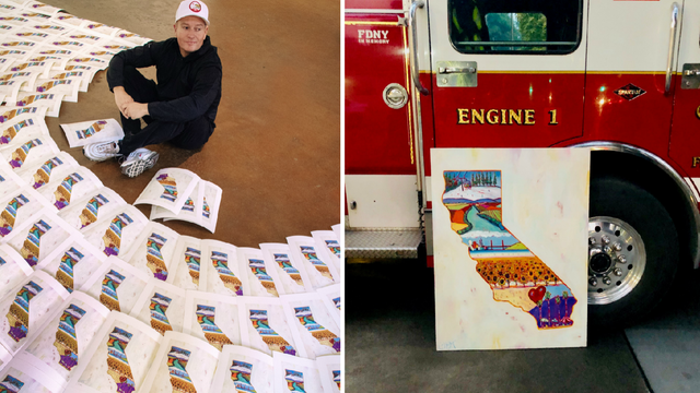 Artist from the Bay Area raises more than $100K to help firefighters and victims of Camp Fire
