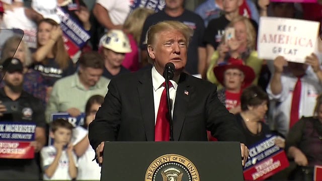 President Trump in W. Va. for MAGA rally to support GOP Senate candidate