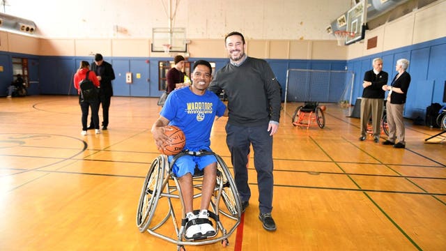 San Francisco wheelchair basketball players celebrate addition of 10 new sports chairs