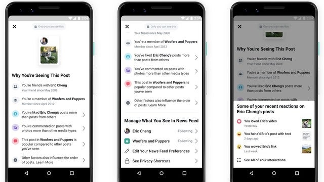 Facebook now explains why you saw a post on the News Feed