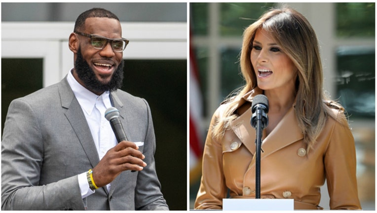 48d50bde-GETTY Lebron James and Melania Trump-404023