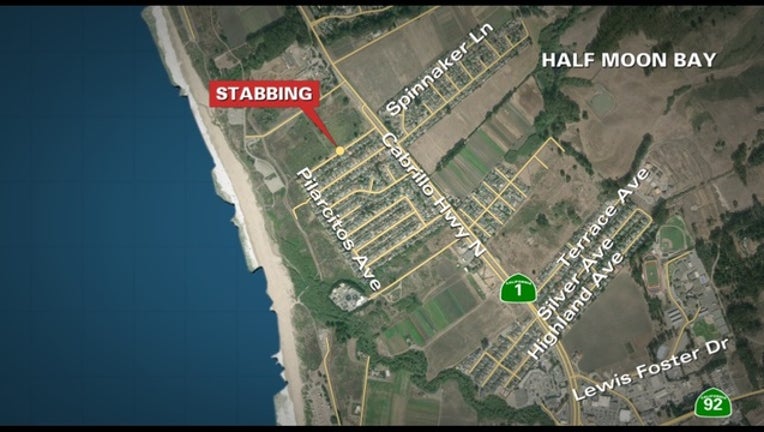 9cf7b74a-An adult male is expected to survive after being stabbed multiple times in Half Moon Bay.