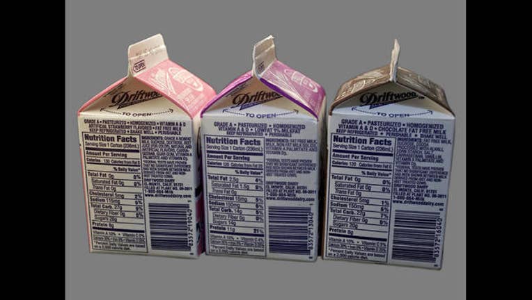 Hiland chocolate milk nutrition label