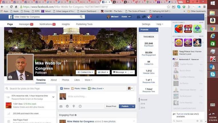 764px x 432px - Oops: Candidate leaves porn tabs open on Facebook post