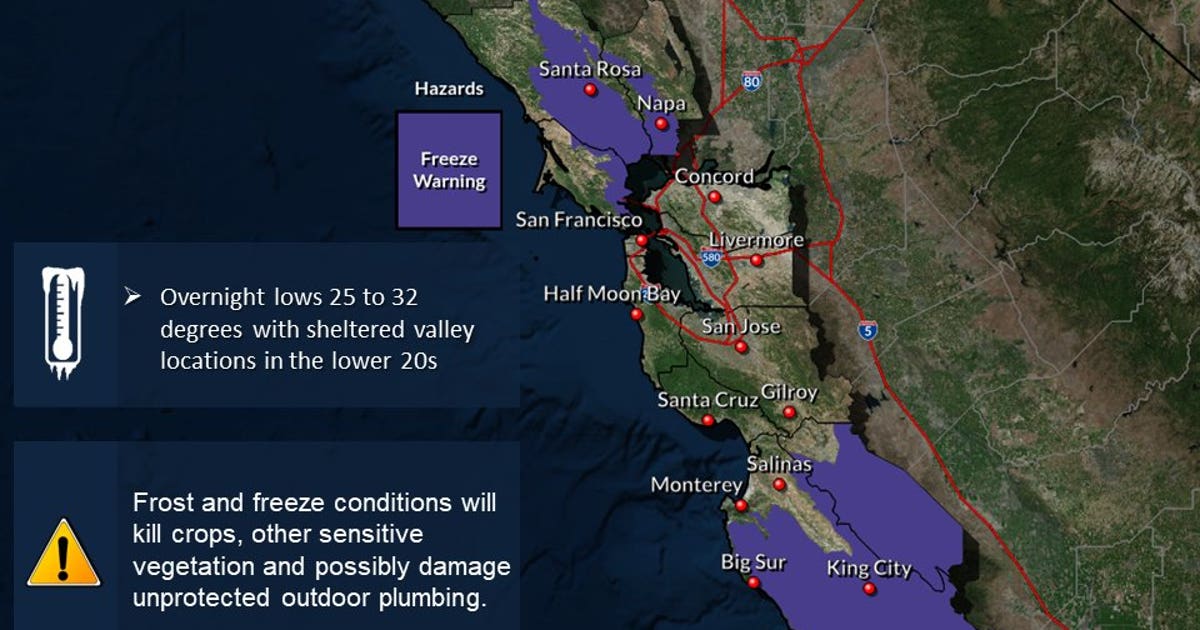 Freeze warning issued for Wednesday night into Thursday morning | KTVU ...