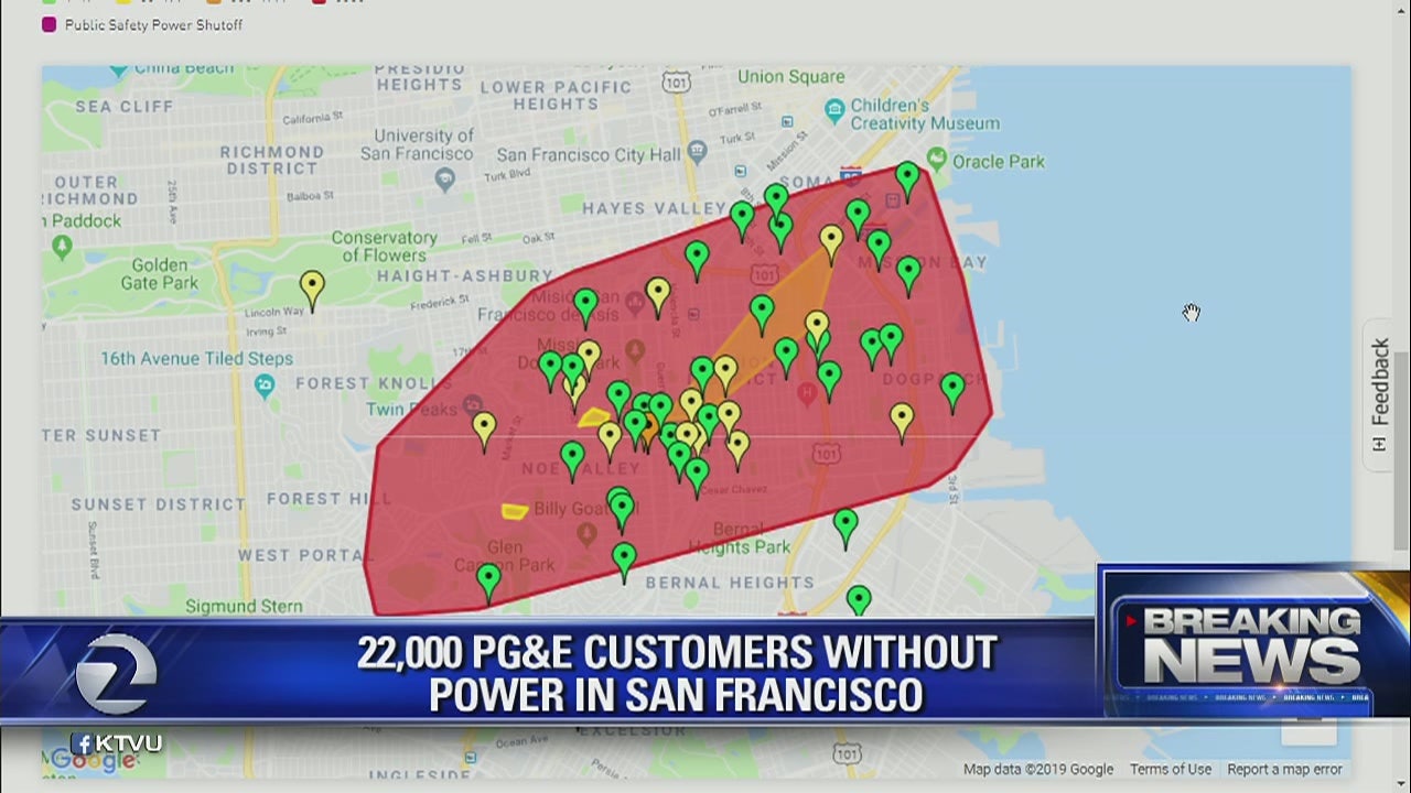 San Francisco Power Outage Map Map