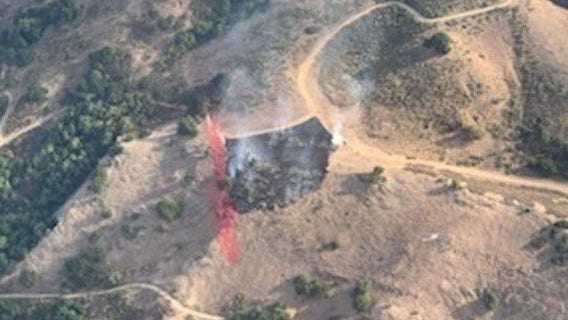 Crews contain grass fire south of San Jose that burned about four acres