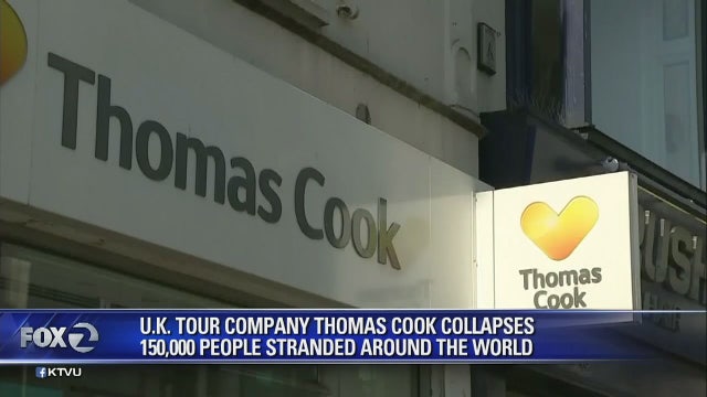 Collapse of British tour company leaves 150,000 passengers stranded