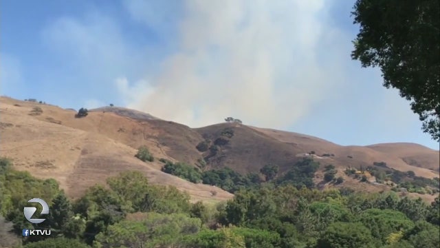 Crews battling 128-acre 'Reservoir Fire' northeast of Milpitas in Santa Clara County