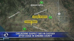 Carjacking suspect dies while in custody of Sonoma County sheriff's deputies